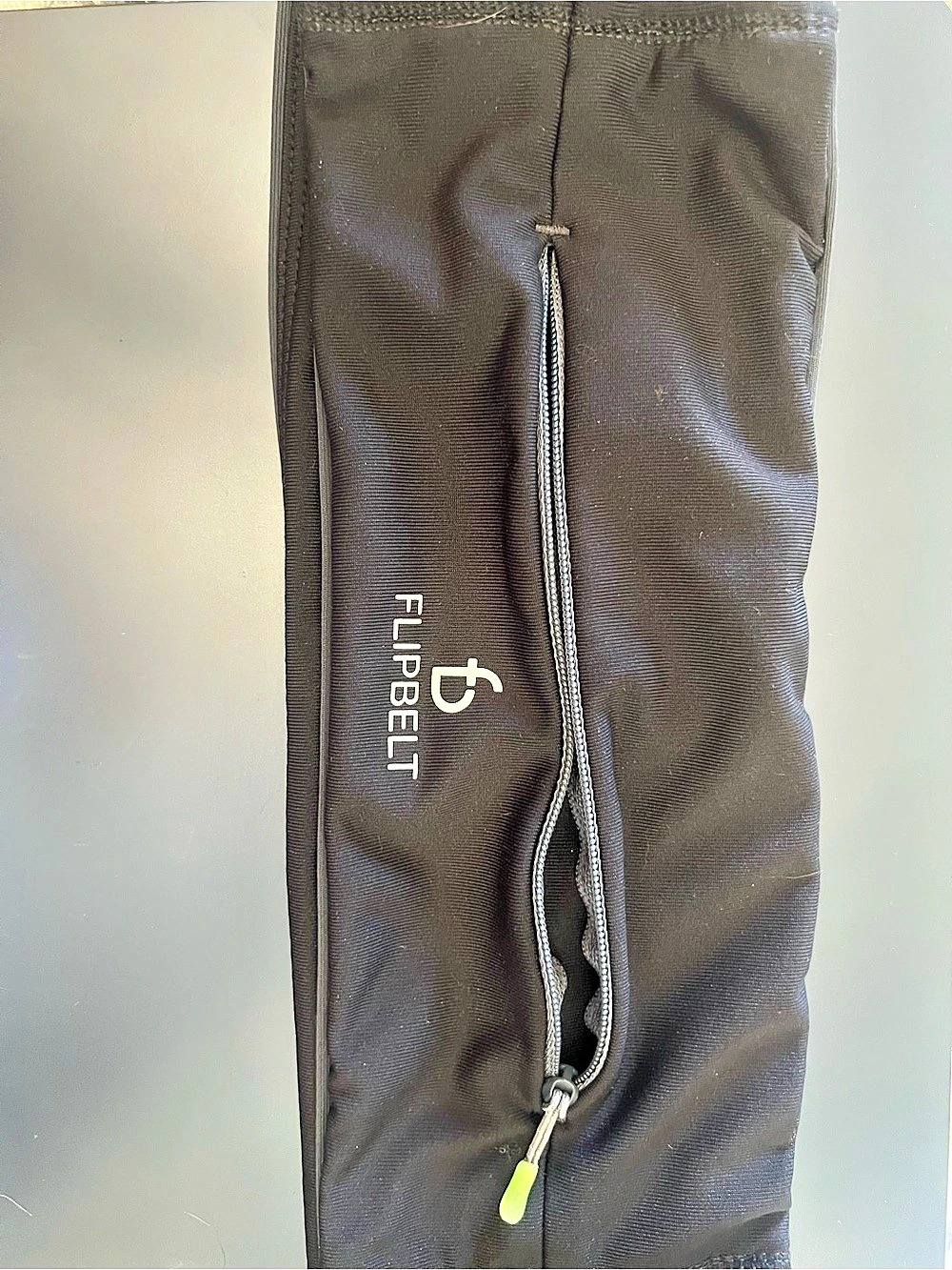 FLIPBELT Zipper Running Belt Black Medium